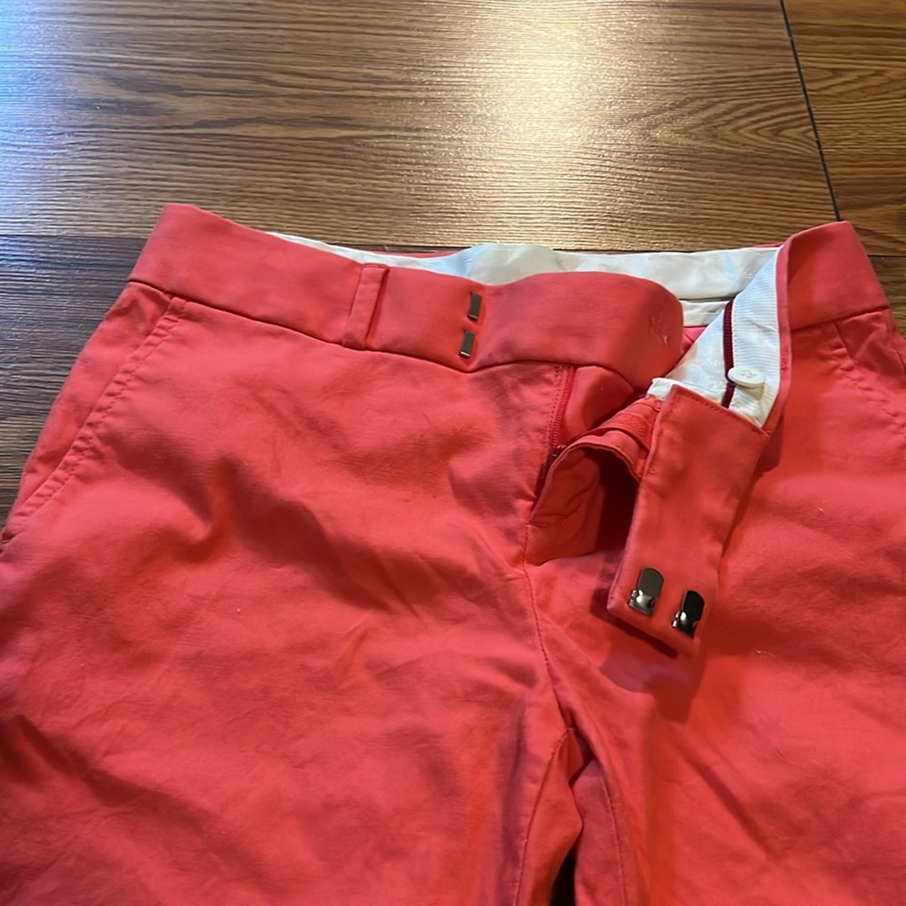 Banana Republic- Vibrant Coral Ankle Pants Size 0p - Picture 2 of 4